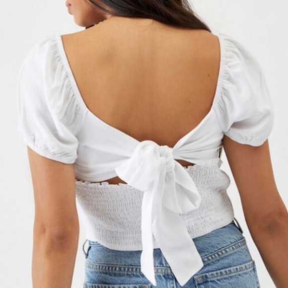 pacsun lottie moss tie back woven top in black and floral print - Picture 7 of 8